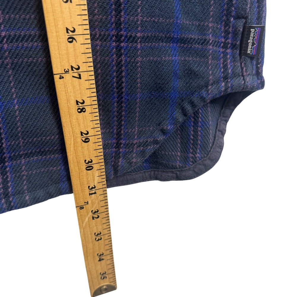 Patagonia Fjord Loft Overshirt Jacket Womens XL Blue Plaid Excellent 42430 - Picture 6 of 9